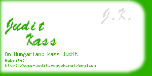 judit kass business card